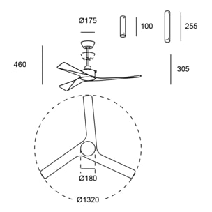 Forlight Ventilador IP20 Mogan Blanco brillante Blanco