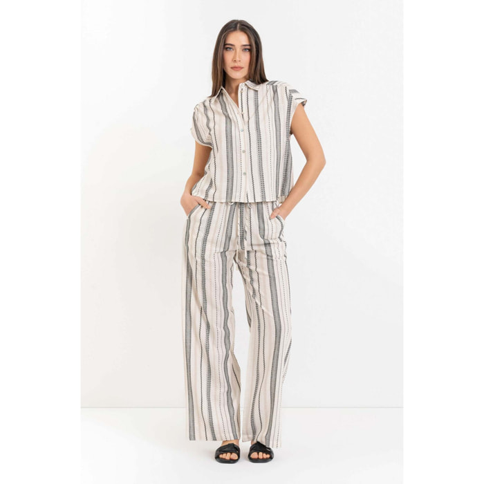 Kocca - Camicia fantasia a righe Donna