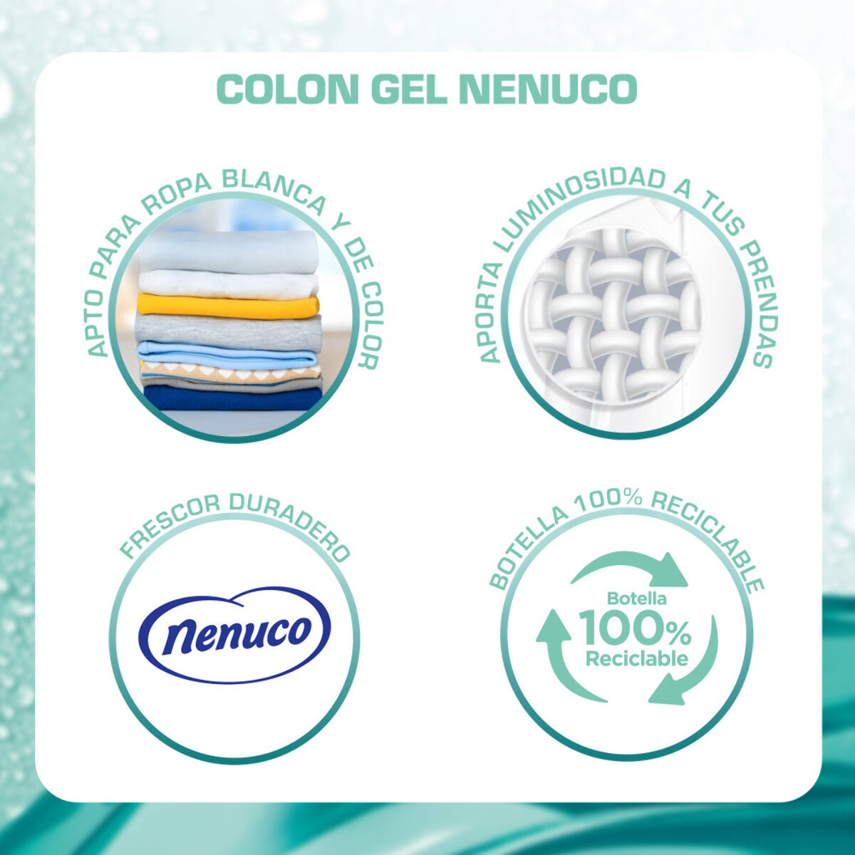 Colon Nenuco Detergente para la Lavadora, 270 Lavados (Formato 3x90), Ropa Blanca y Color, Aroma Fresco, Ropa sin Manchas