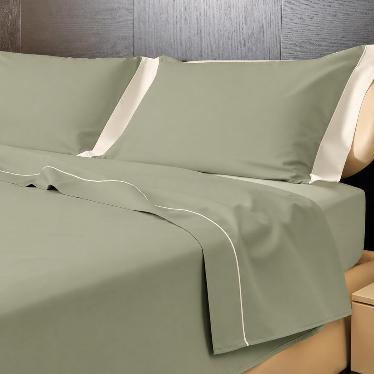 Completo letto Double-Color IPERSAN Salvia/Panna