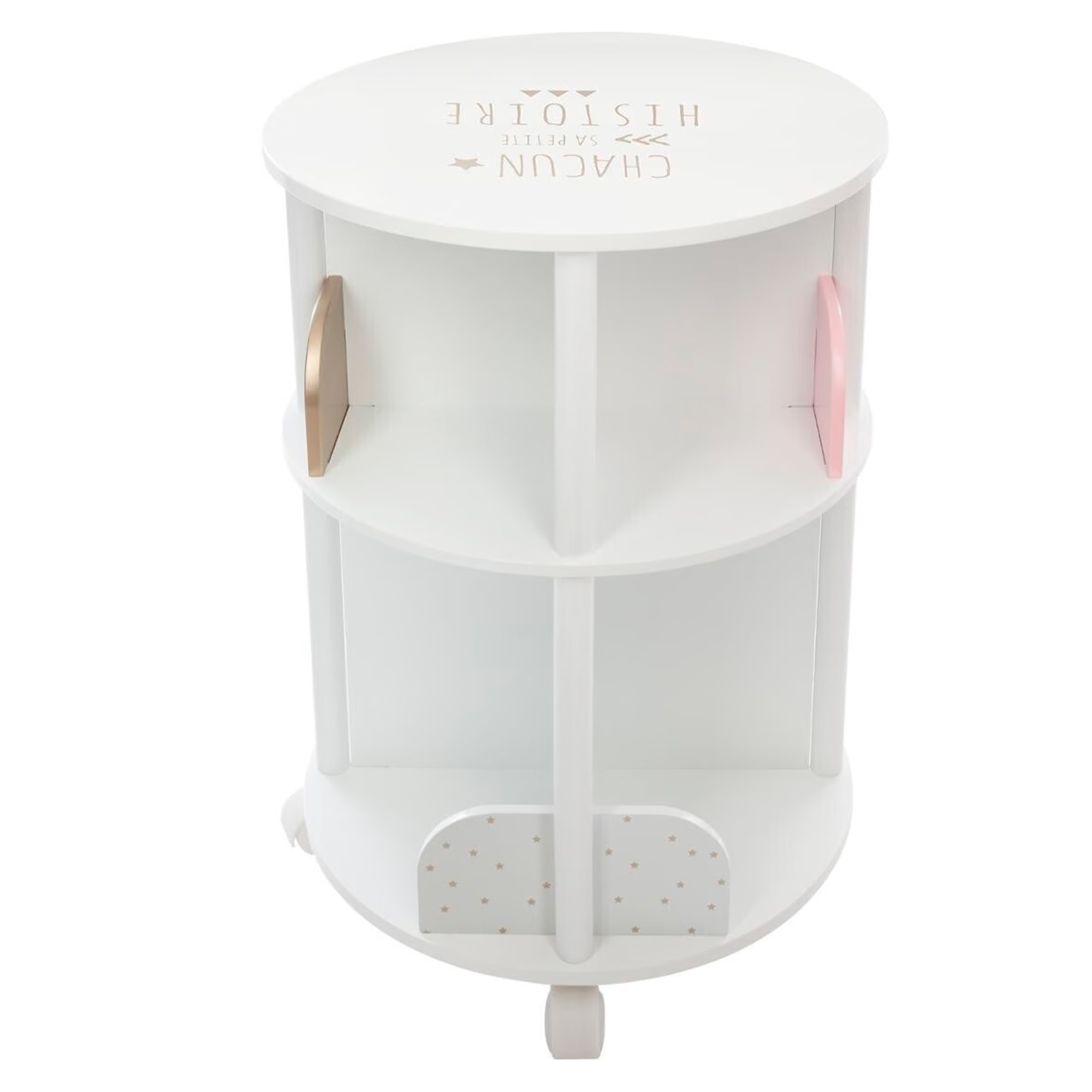 Librero redondo rosa infantil