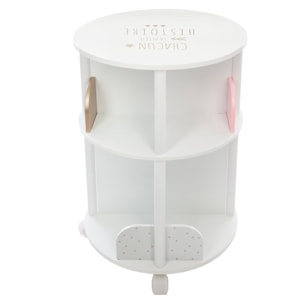 Librero redondo rosa infantil