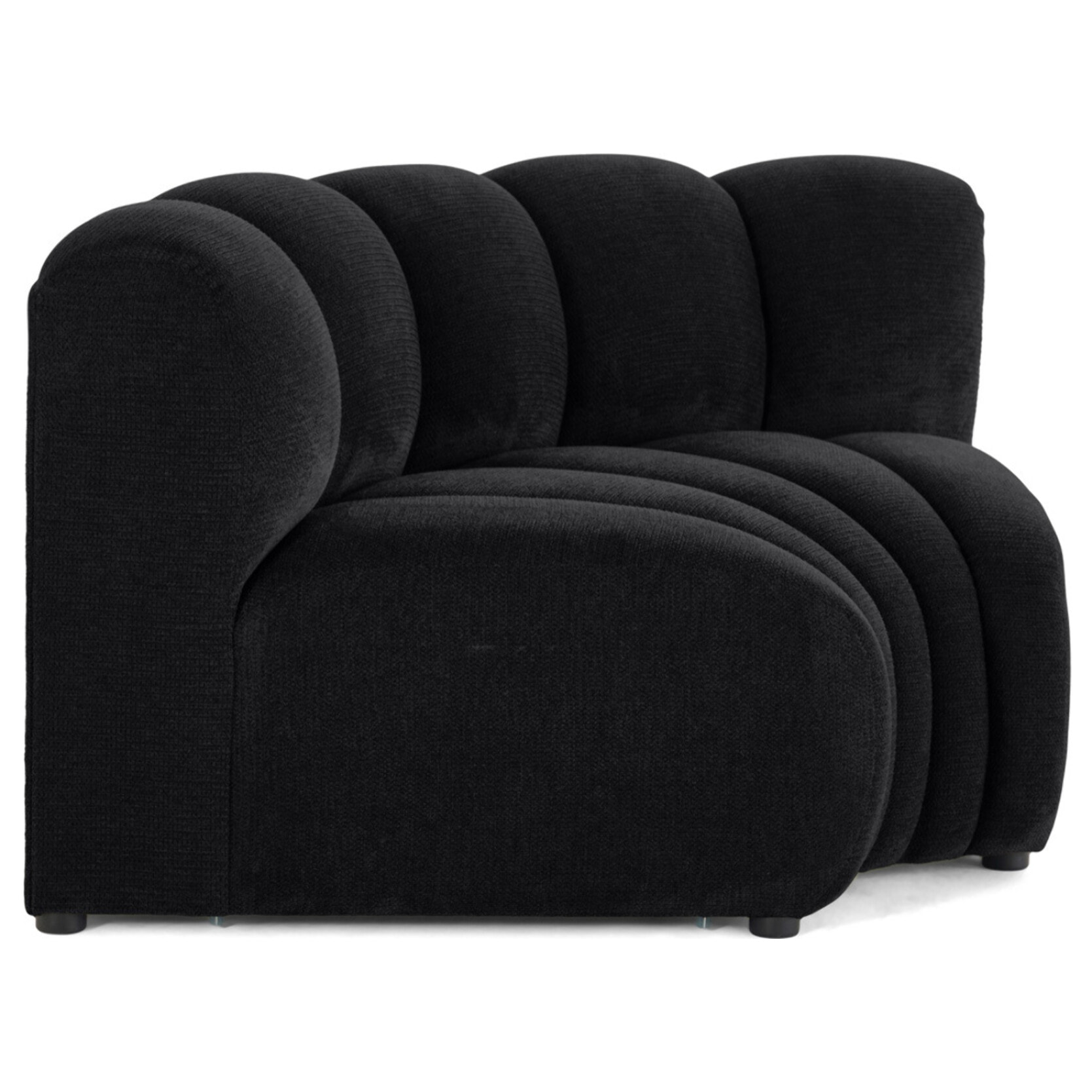Debbie - module d'angle réversible en tissu texturé - Noir