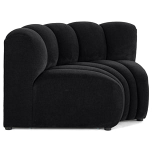 Debbie - module d'angle réversible en tissu texturé - Noir