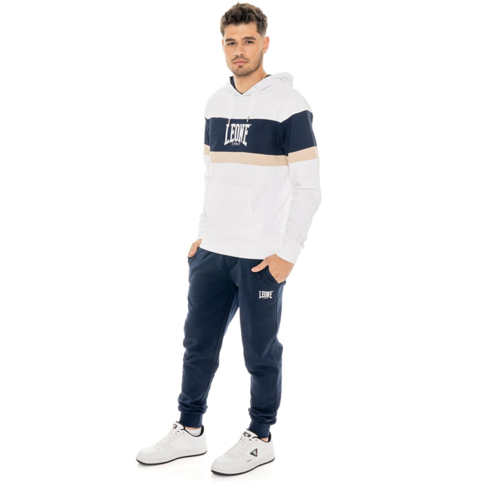 Tuta da uomo pull on con cappuccio in cotone non garzato Leone Easy