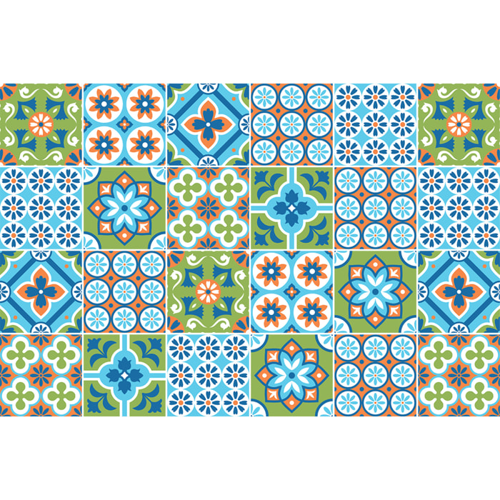 Stickers muraux - Sticker Mural Carrelage adhésif Cuisine Salle de Bain - 24 STICKERS CARRELAGES AZULEJOS SABRIENA
