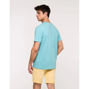 Camiseta Manga Corta Turquesa - Hunnam