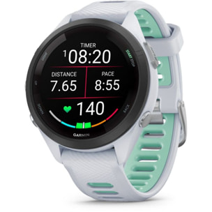 Montre connectée GARMIN Forerunner 265S Music BLANC / VERT AMOLED GPS LIVE TRACK