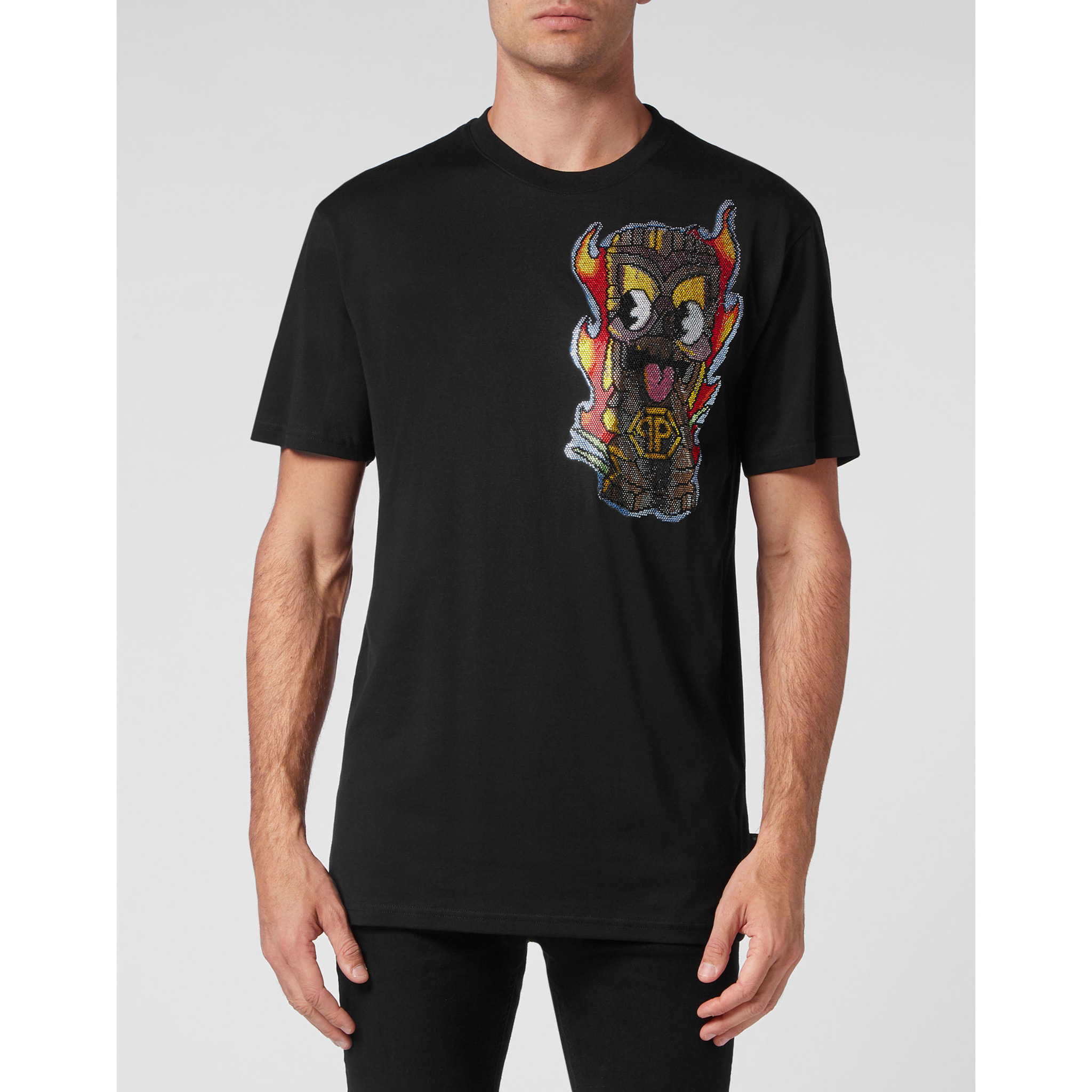 PHILIPP PLEIN Camiseta de cuello redondo y manga corta HAWAII