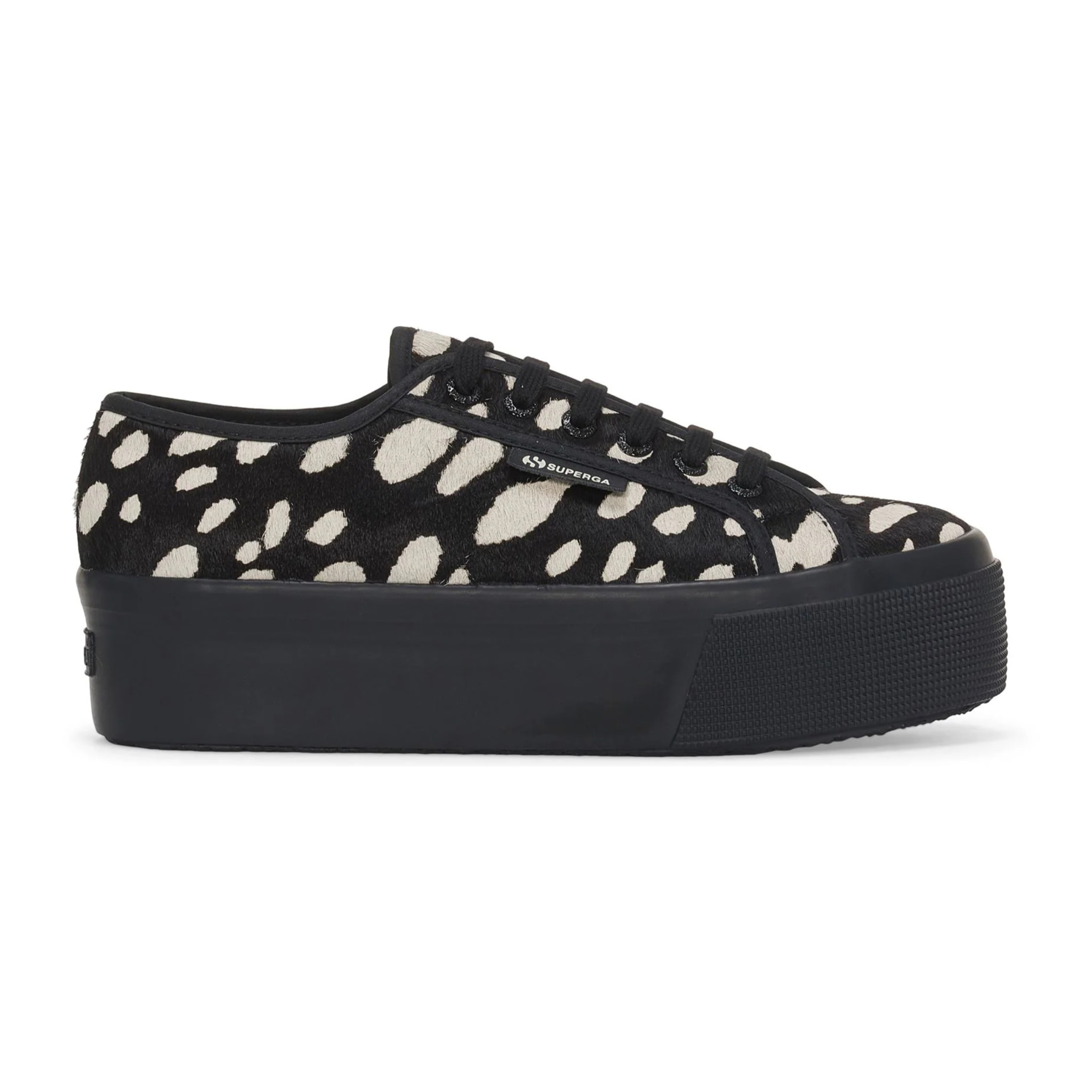 Scarpe Da Donna Superga Nero 2790 Dk Dalmatian Calf Hair