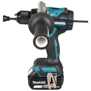 Perceuse visseuse à percussion LXT - Ø 13 mm - MAKITA - Avec 2 batteries 5 Ah + chargeur rapide + coffret Makpac - DHP492RTJ