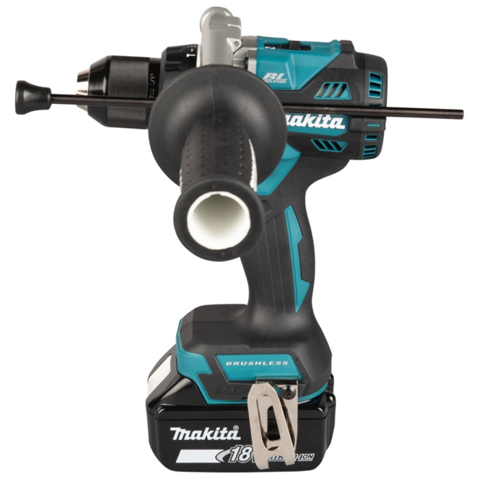 Perceuse visseuse à percussion LXT - Ø 13 mm - MAKITA - Avec 2 batteries 5 Ah + chargeur rapide + coffret Makpac - DHP492RTJ