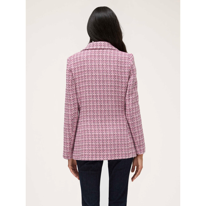 Motivi - Chaqueta de tweed con doble botonadura - Rosa