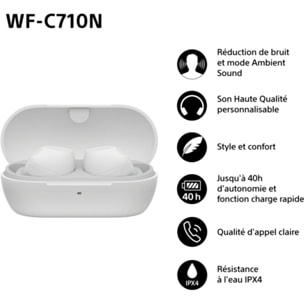 Ecouteurs SONY WF-C710N Blanc