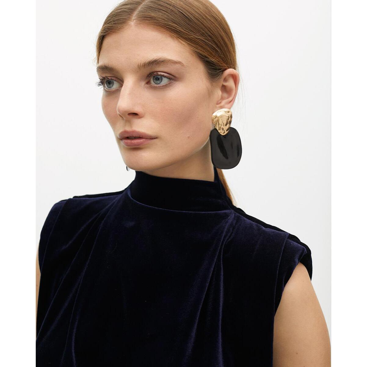 Top in Velluto Senza Maniche con Spalline