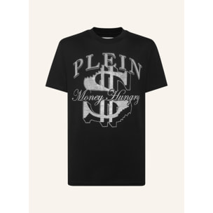 PHILIPP PLEIN Camiseta de cuello redondo y manga corta MONEY