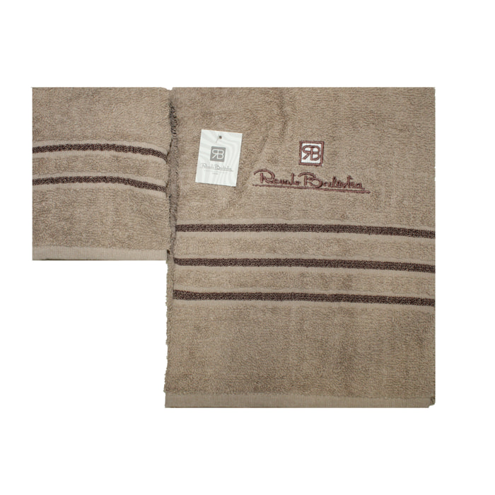 Renato Balestra 1 Set di 2 Asciugamani da bagno (1 viso e 1 bidet) Sabbia