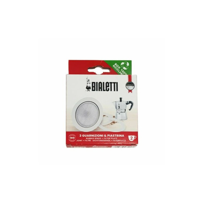 3 joints + 1 filtre Bialetti Moka Express - 2 tasses