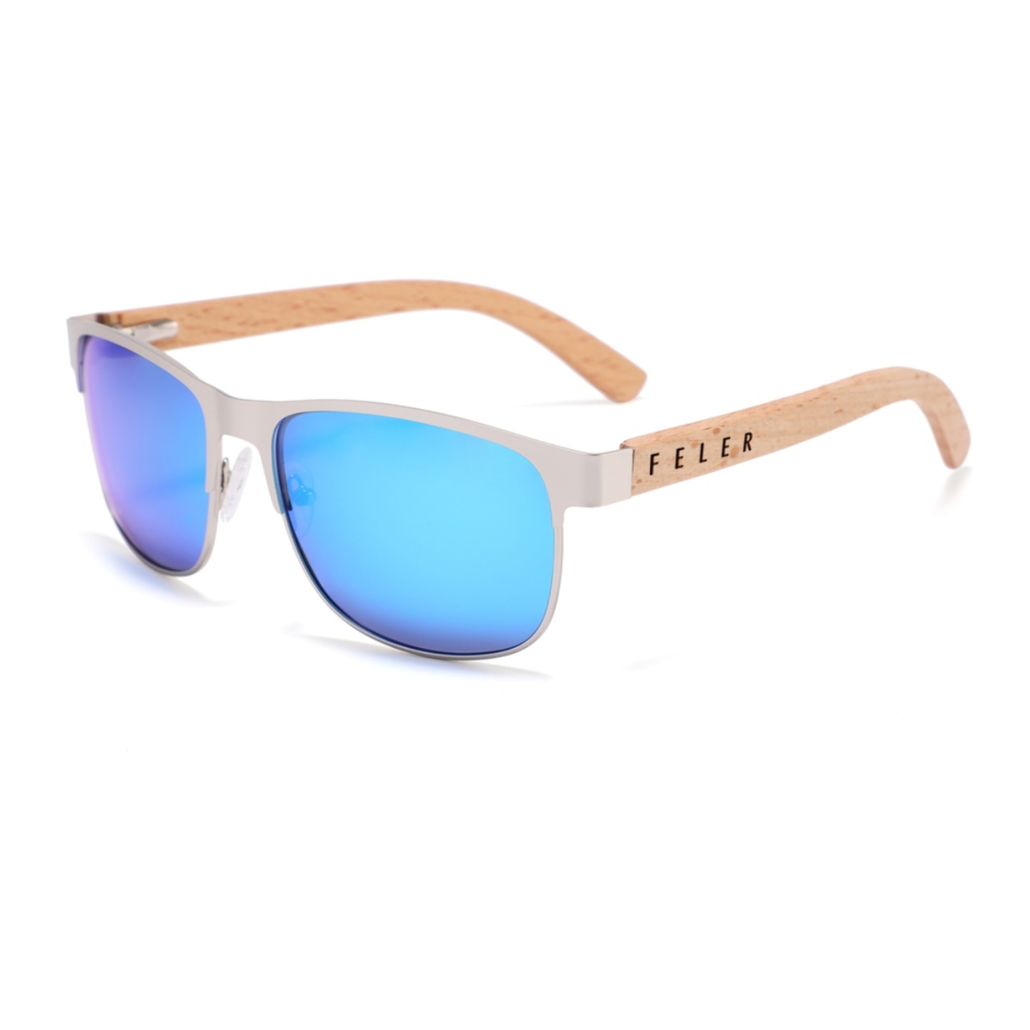 Gafas de Sol Feler 1515M-4 Polarizadas de Madera Unisex 55 mm