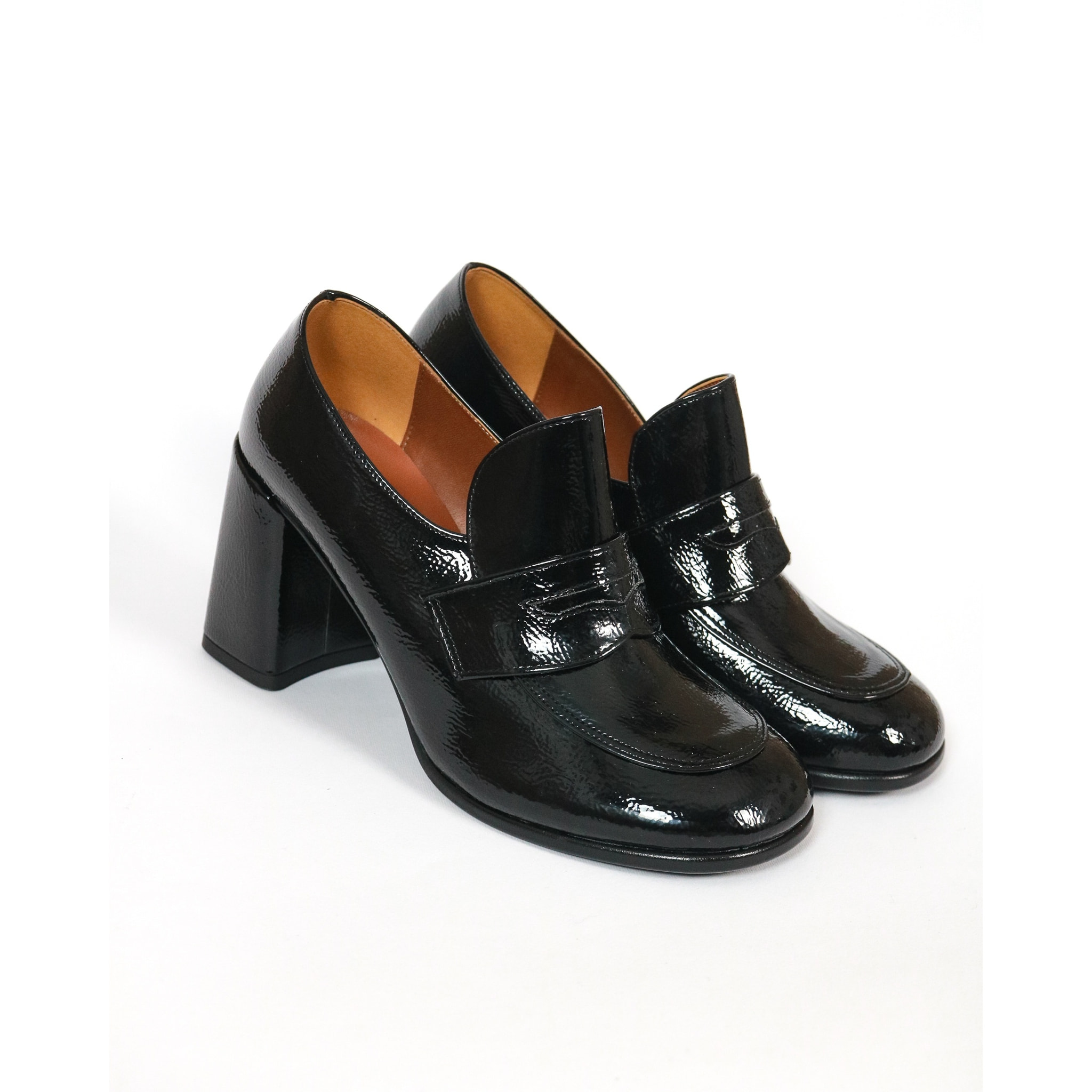 MOCASSINO TACCO ROTONDO CHOCOLA' NERO