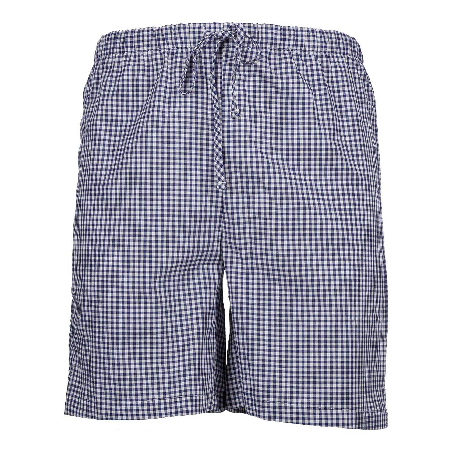 PANTALONCINO ALLEGRINO in cotone quadretto bianco e blu