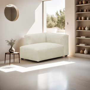 Méridienne d'angle à gauche modulable en velours côtelé - MODULO