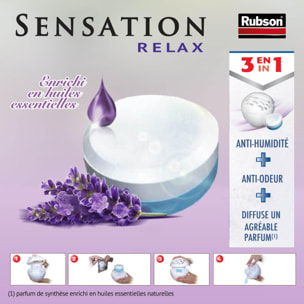 Pack de 2 - Rubson - Recharge Sensation 3En1 Aroma Relax Lavande Lot De 2 Recharges