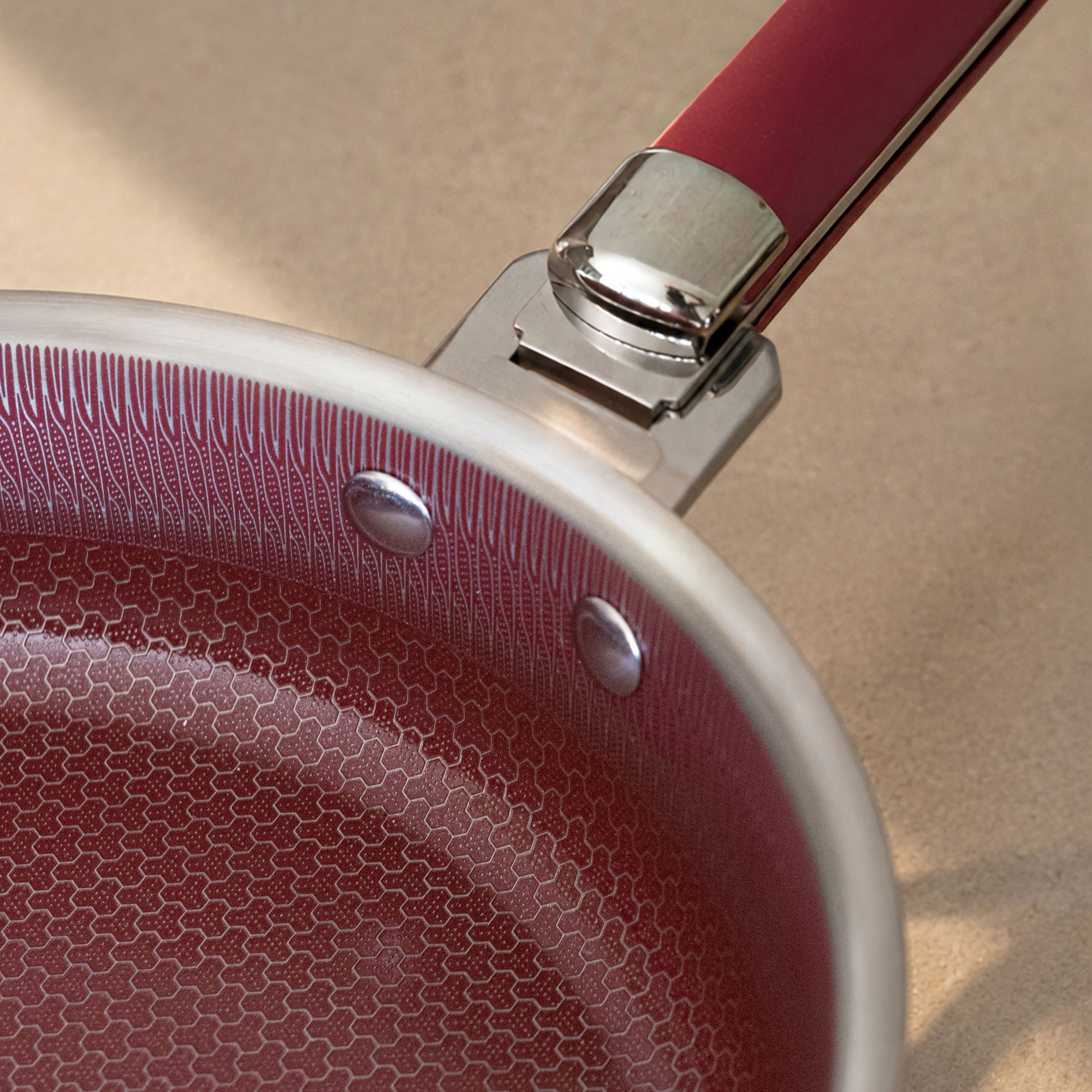 Batterie de cuisine 6 pièces en acier inoxydable lie de vin AGLAE
