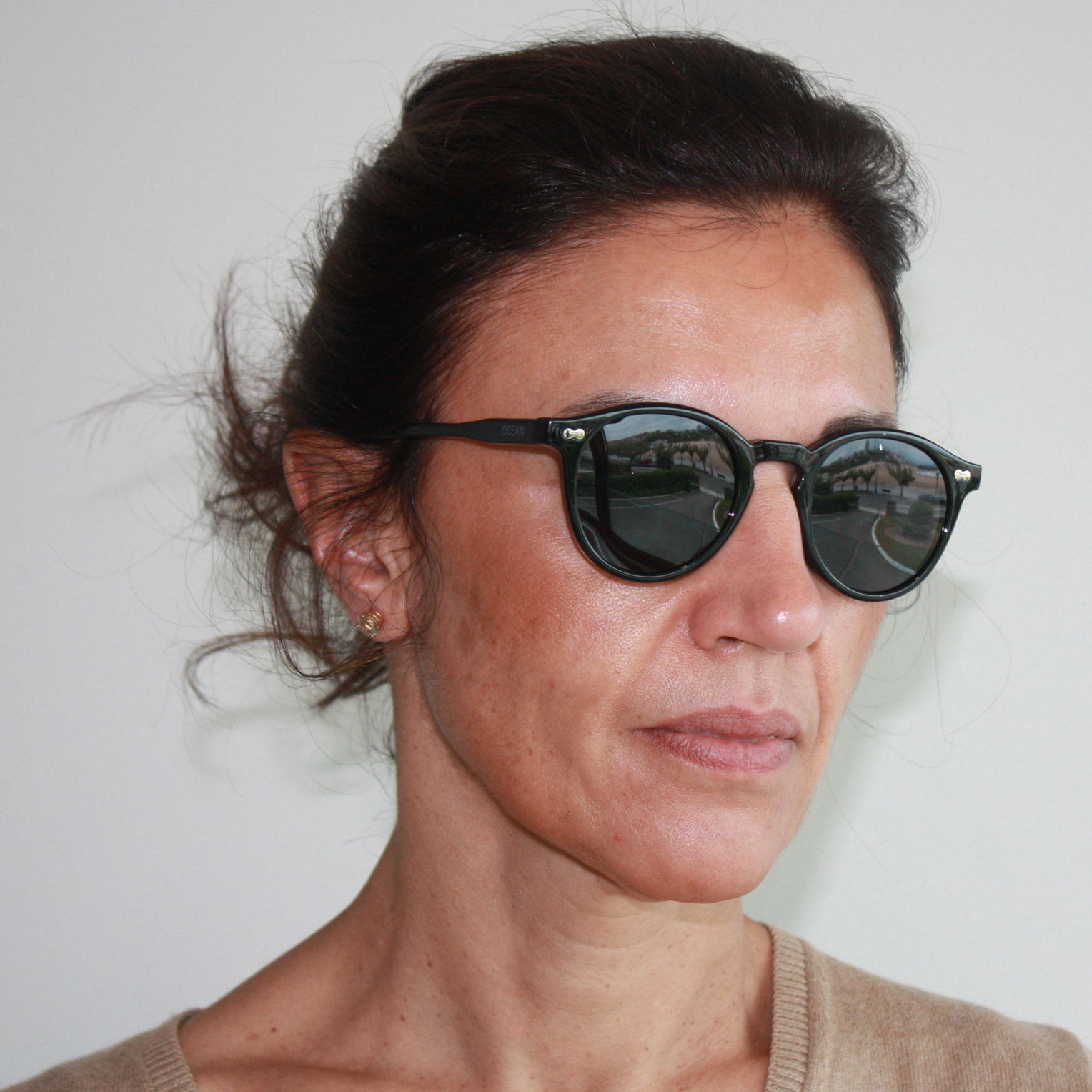 Gafas de sol OCEAN BOWIE - Negro brillante / Ahumada
