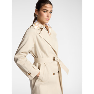 Elena Mirò - Trench doppiopetto in gabardina - Beige