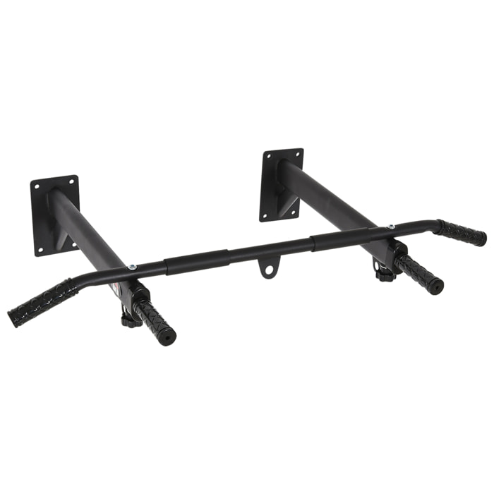 Barre de traction barre de Fitness fixation murale support sac de frappe ou sangles TRX intégré charge max. 150 Kg acier noir