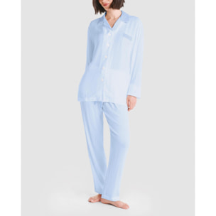 Pijama largo mujer viscosa jacquard elegante