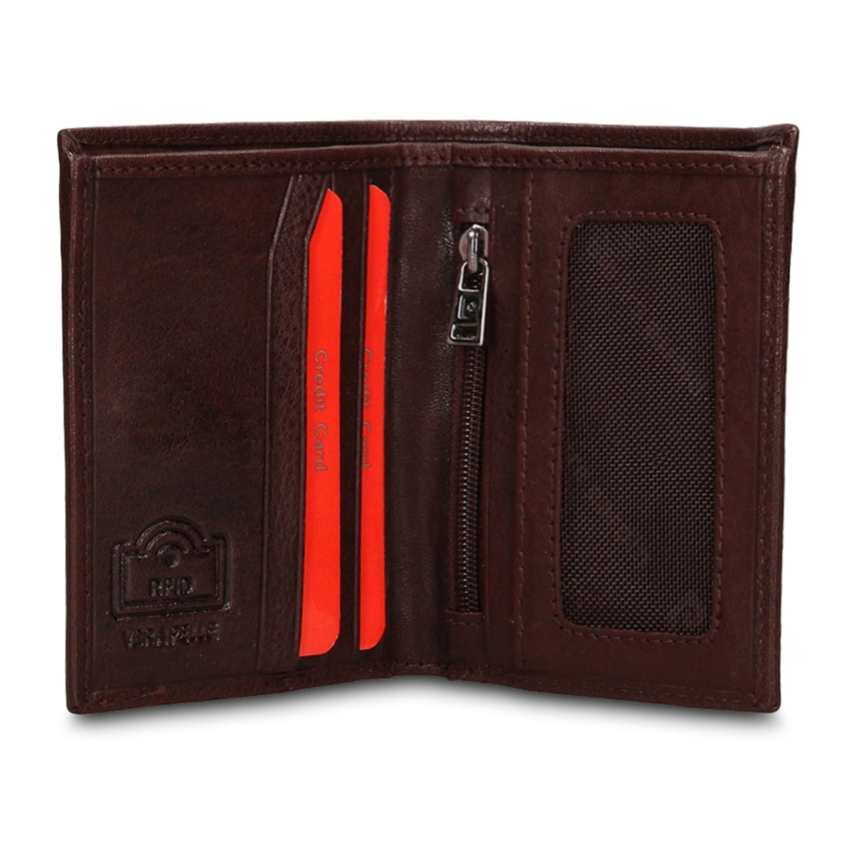 Portafoglio uomo in vera pelle - Modello Erewhon Nova - Casual - 8.0 x 10.0 x 1.0 cm