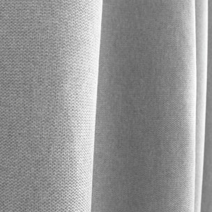 Rideau à oeillets en velours chenillé - Gris clair