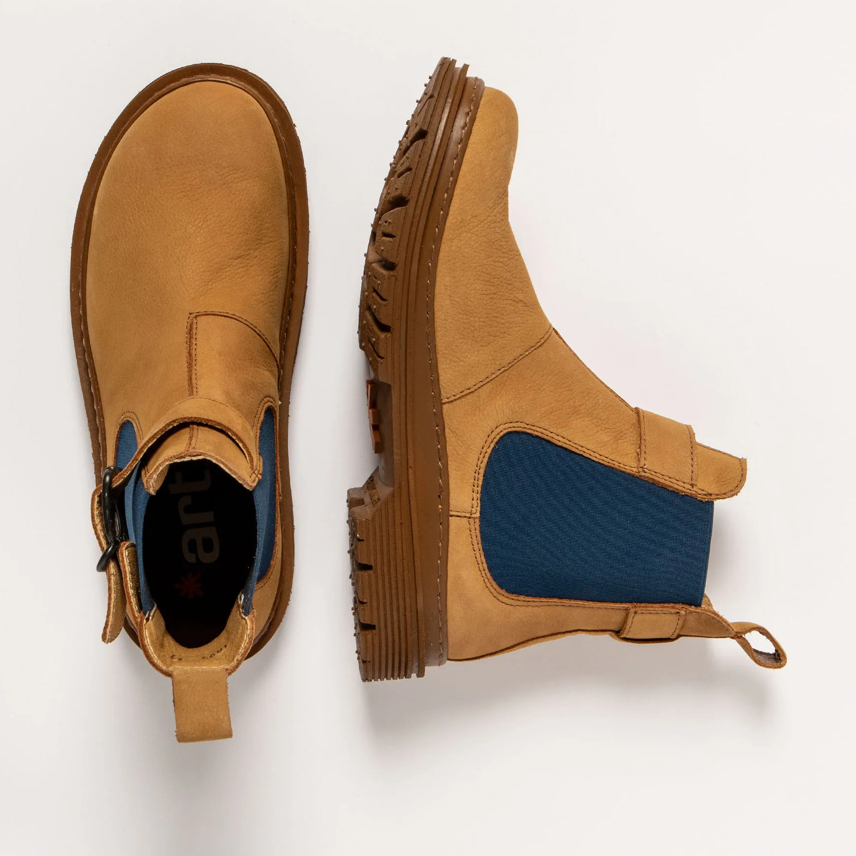 Botines 1892 NOBUCK KARAMEL-COBALTO/BIRMINGHAM color Karamel-cobalto