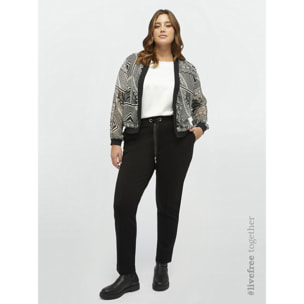 Fiorella Rubino - Pantaloni joggers in viscosa LENZING™ ECOVERO™ - Nero