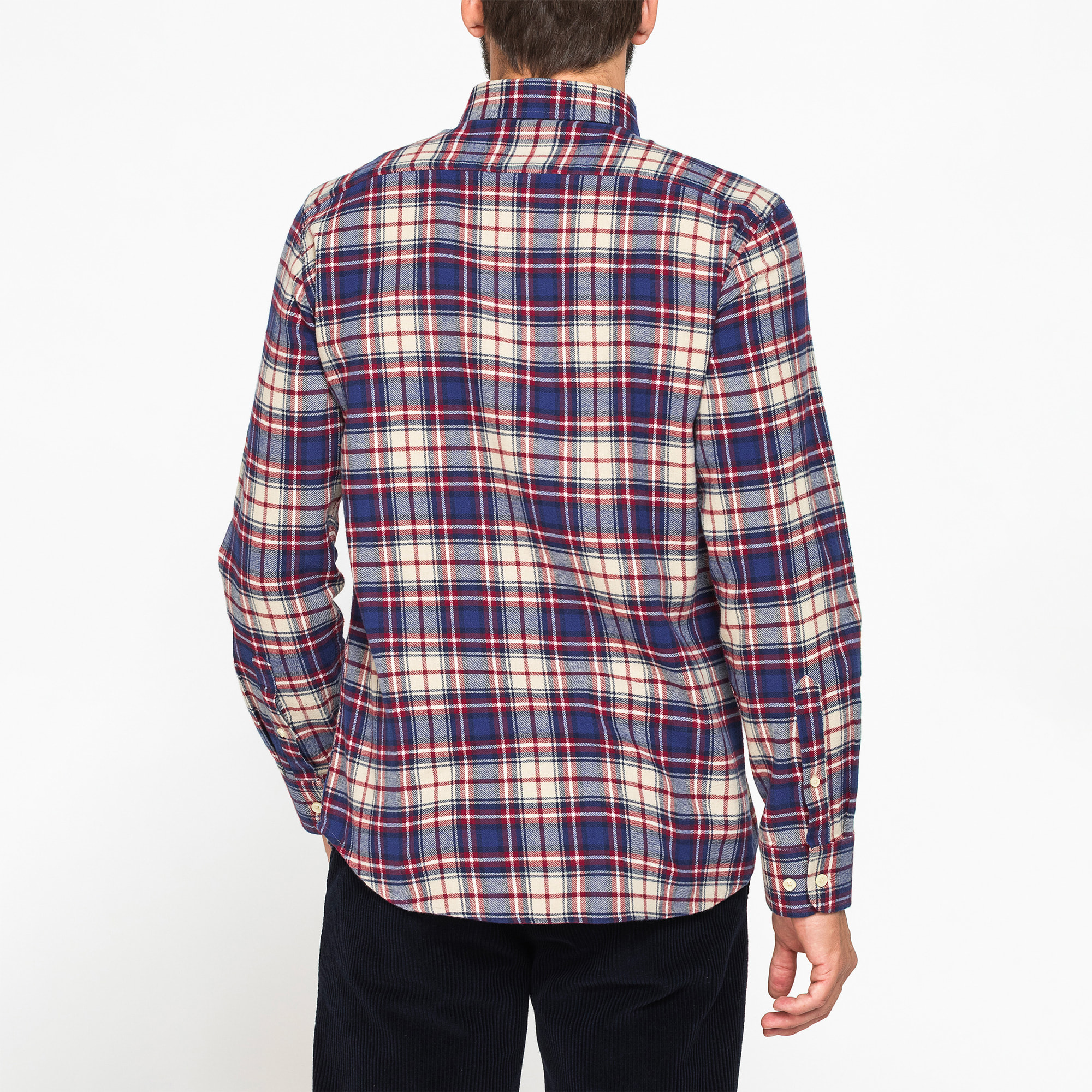 CAMICIA FANTASIA TINTO FILO IN FLANELLA LEGGERA