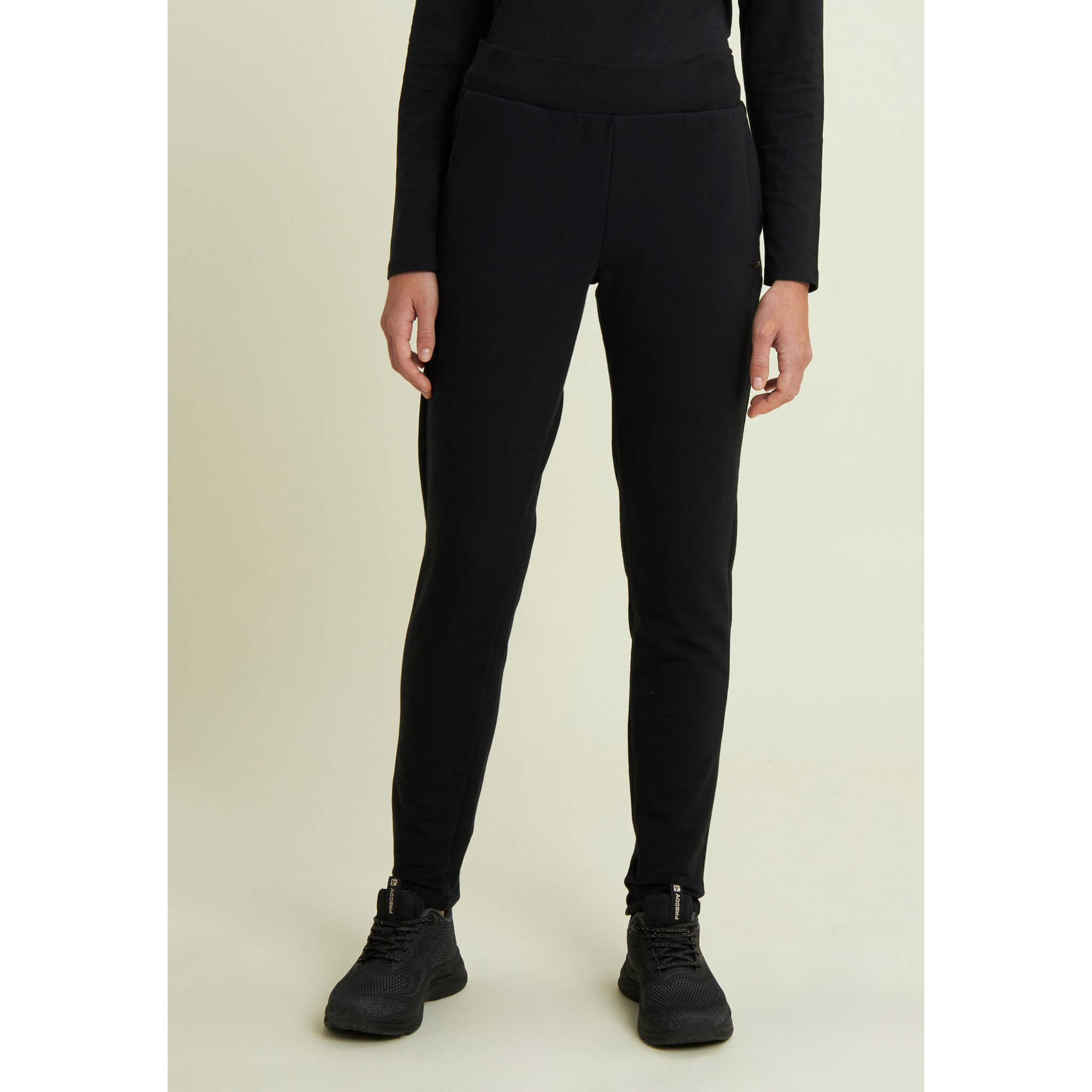 Pantaloni regular in felpa garzata con dettagli a trecce