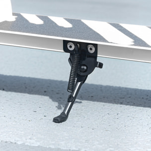 Patinete Plegable para Niños de 3-8 Años, Patinete Infantil de 2 Ruedas con LED Luces, Manillar de 4 Altura Ajustable, Freno Posterior y de Mano, Blanco