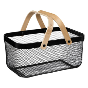 Corbeille en métal 40x26cm "Mayaj" noir