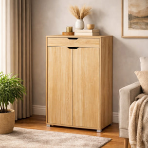 Mobiletto 2 ante e 1 cassetto rovere naturale 76