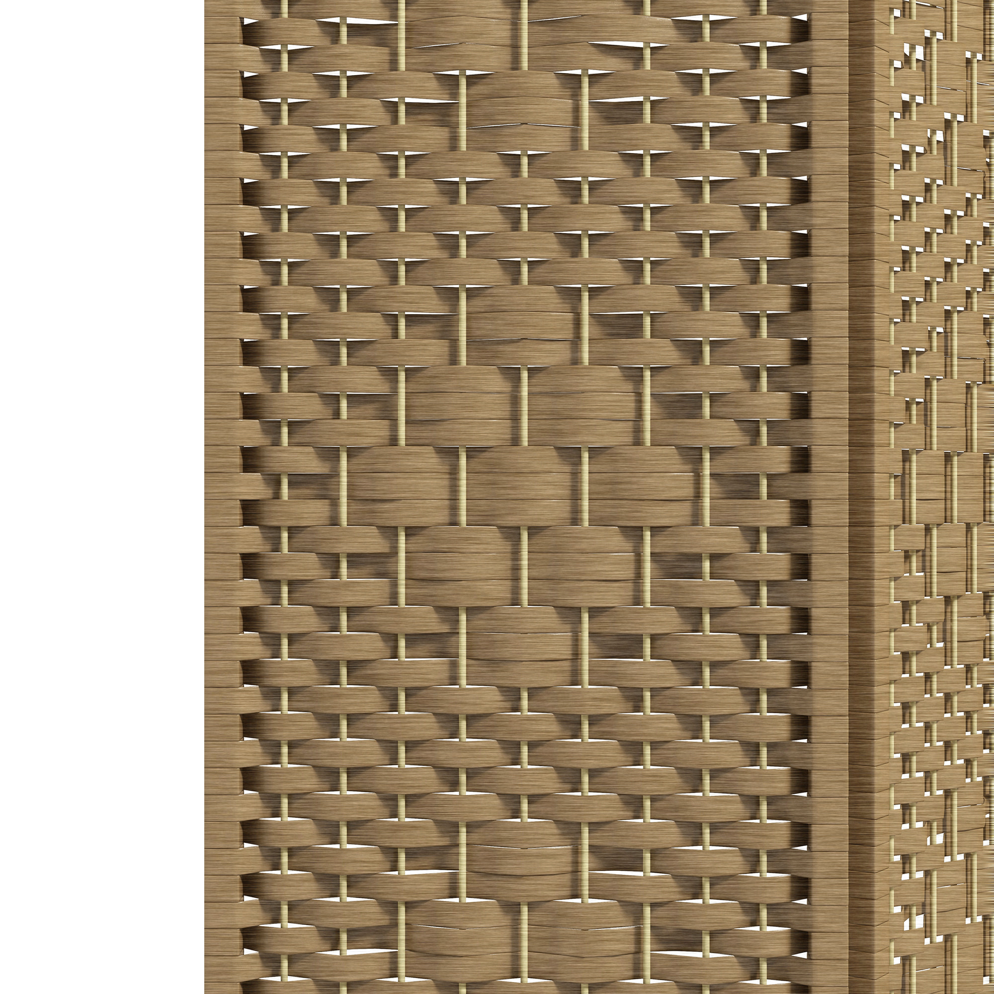 Biombo Separador de Ambientes de 4 Paneles 160x170 cm Divisor de Habitación Plegable de Cuerda de Papel y Marco de Madera Decoración para Dormitorio Salón Natural