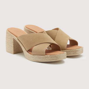 Sandalia Tacón Camel - Marty