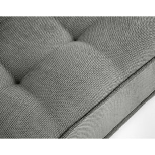 Marisol - pouf modulable - velours texturé - Gris