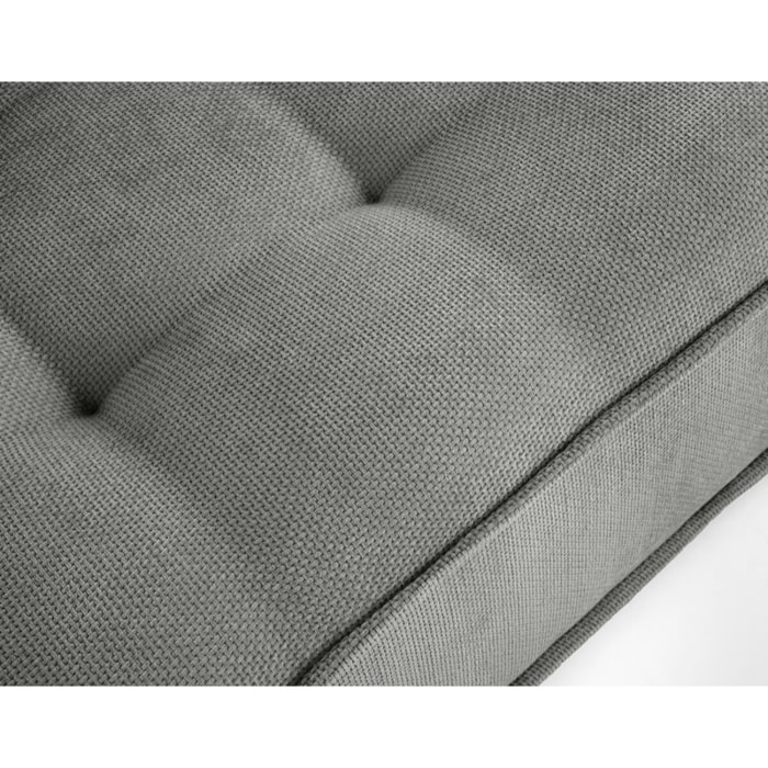 Marisol - pouf modulable - velours texturé - Gris