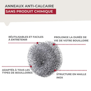 Anneaux anti-calcaire pour bouilloire Fackelmann