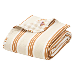 Dessus de lit Cole 220x240cm vichy fantaisie beige