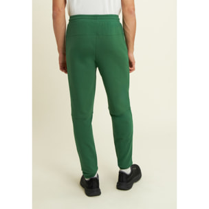 Pantaloni a carota in interlock con zip laterali