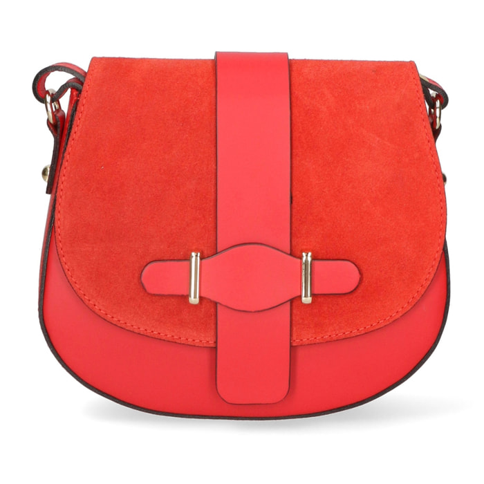 Borsa a tracolla da donna - Modello Carola - Vera pelle - 23.0 x 20.0 x 6.0 cm