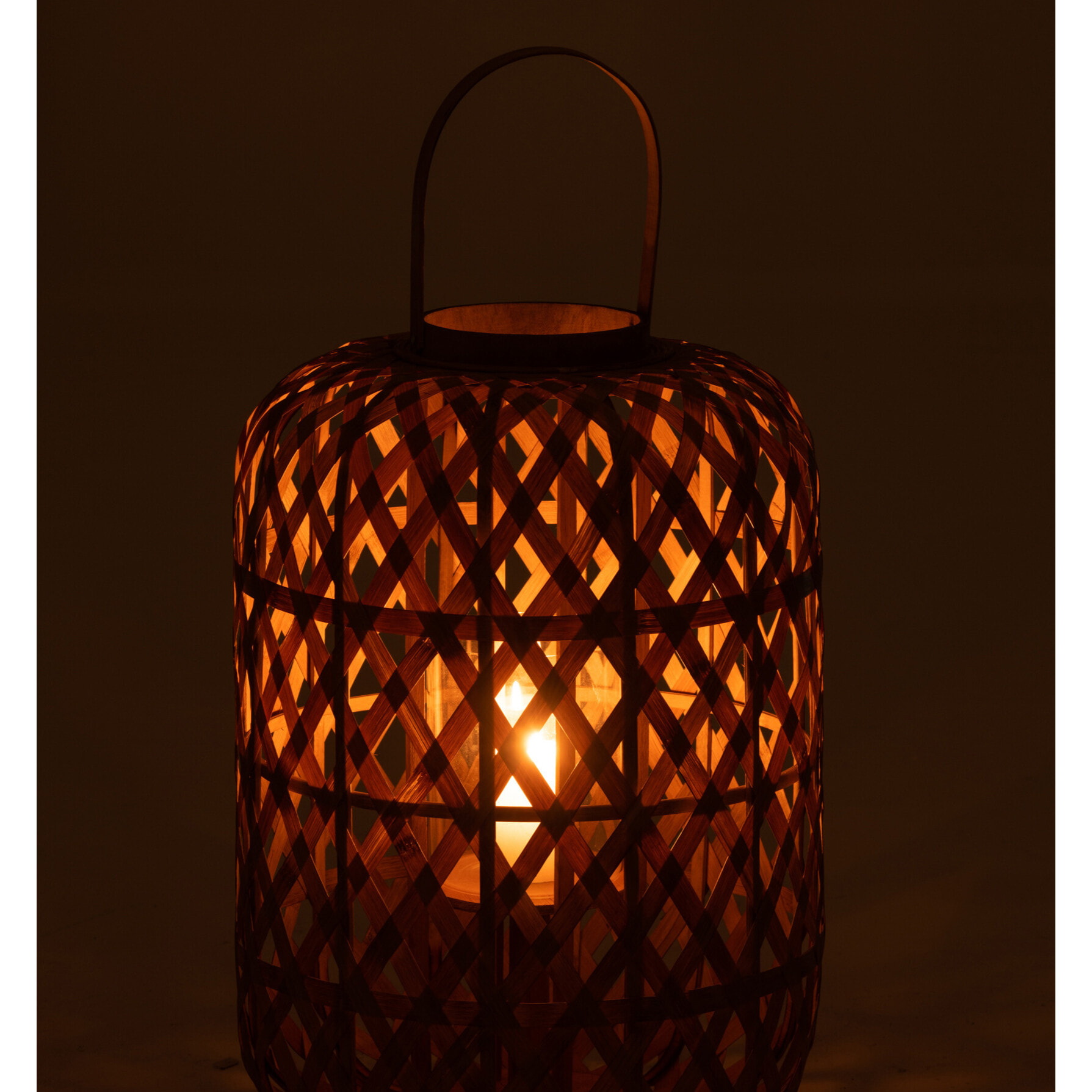 J-Line lanterne Jardin - bambou - naturel - small